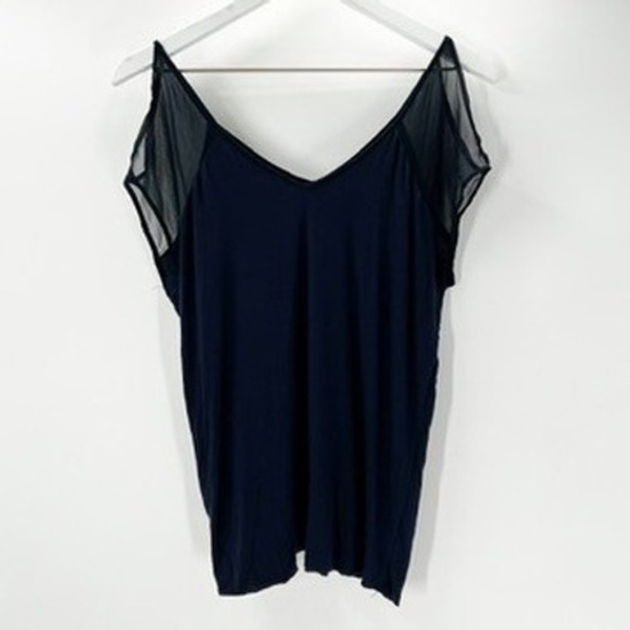 Bailey44 Tops - Bailey44 Navy Blue Sleeveless Top with Mesh Detail -‎ Women's Small
